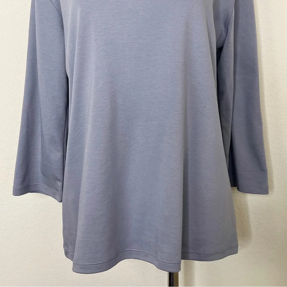 M.M. LAFLEUR The Owen T-Shirt Organic Pima Cotton Blue Gray Size Medium - Picture 3 of 10